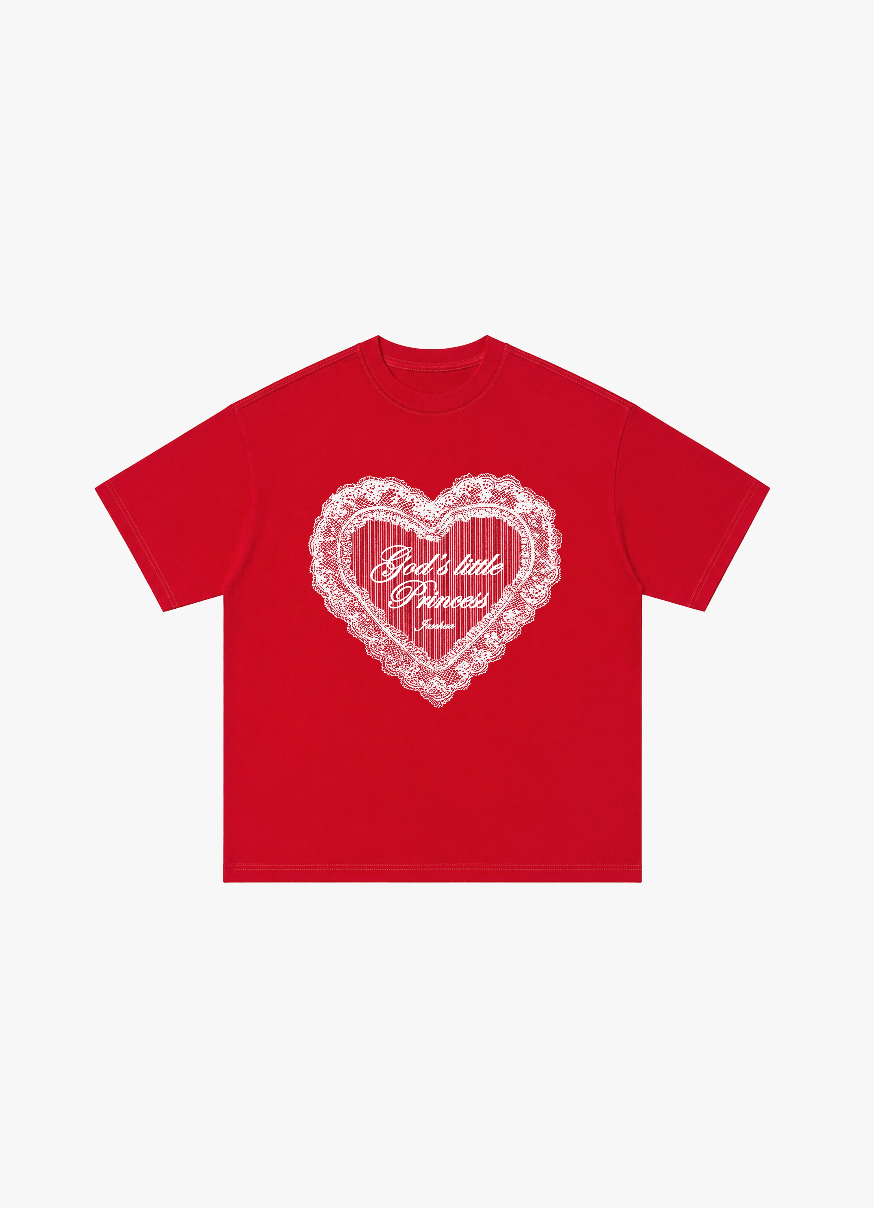 GOD'S LITTLE PRINCESS RED OVERSIZED TEE