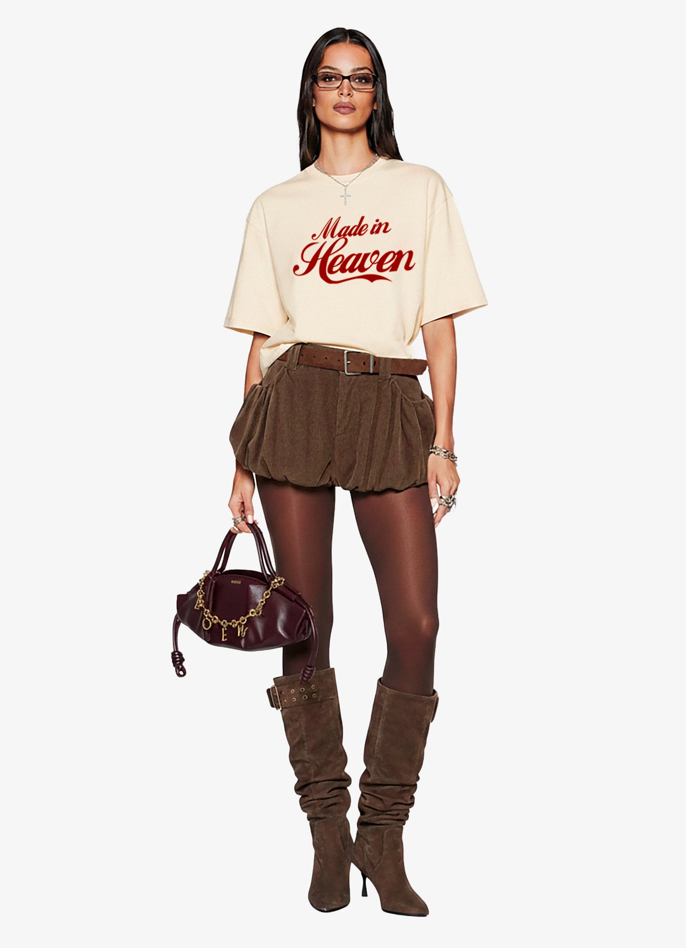 MADE IN HEAVEN IVORY OVERSIZED TEE