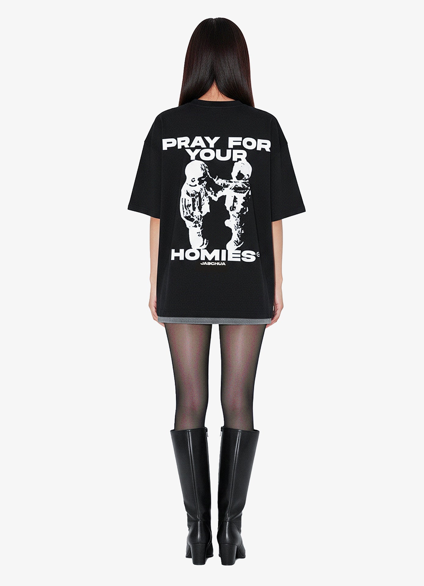 PFYH BLACK OVERSIZED TEE