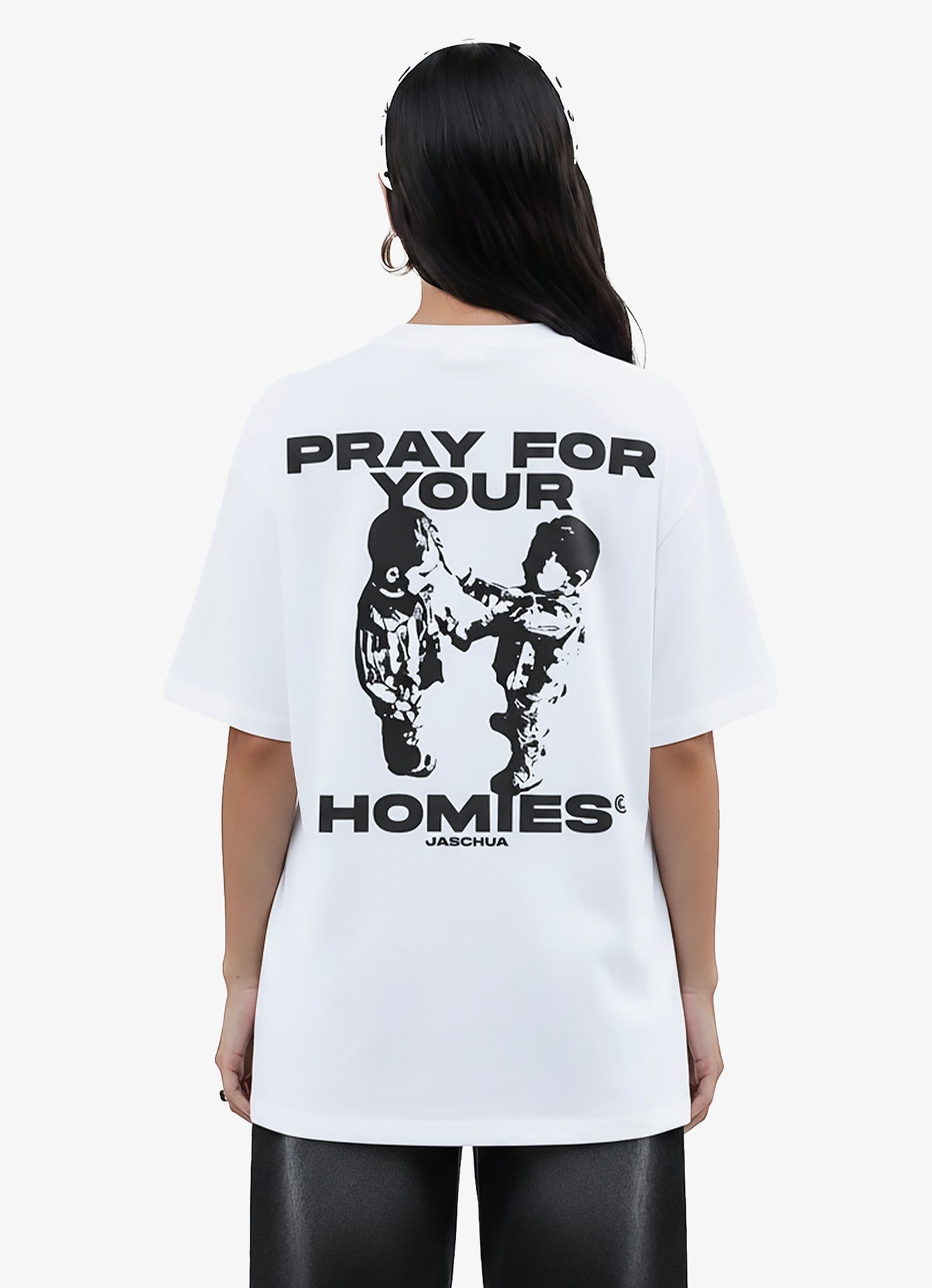 PFYH WHITE OVERSIZED TEE