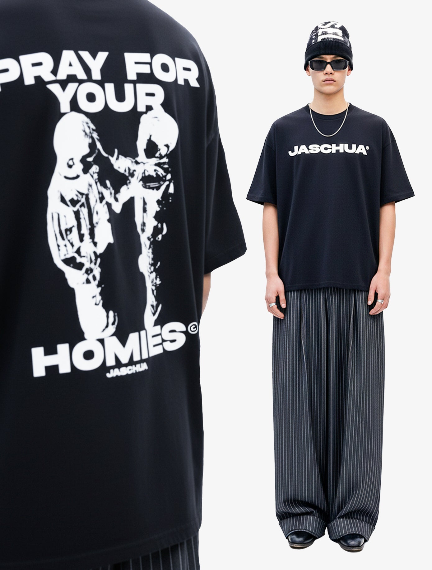 PFYH BLACK OVERSIZED TEE