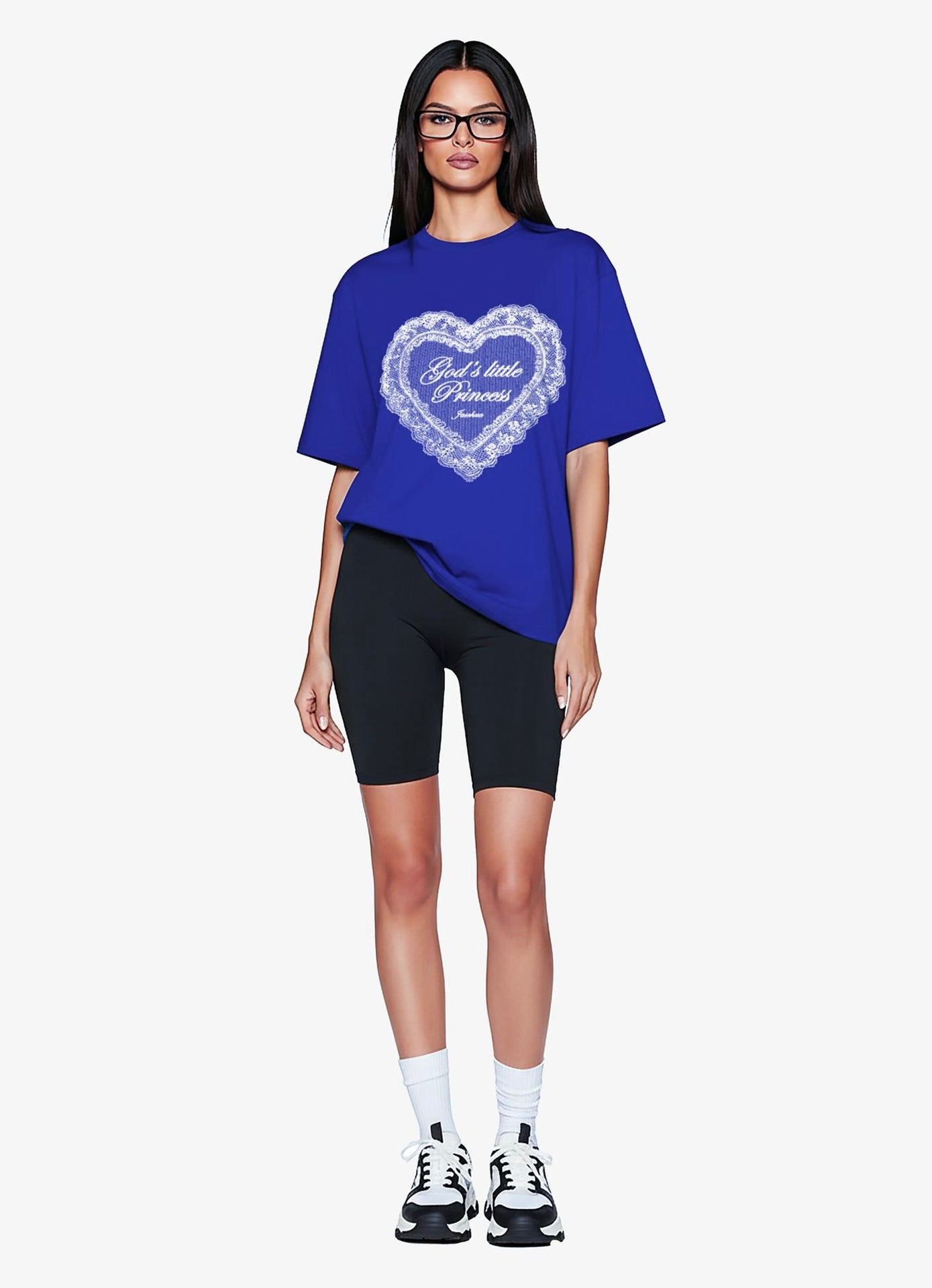 GOD'S LITTLE PRINCESS BLUE OVERSIZED TEE