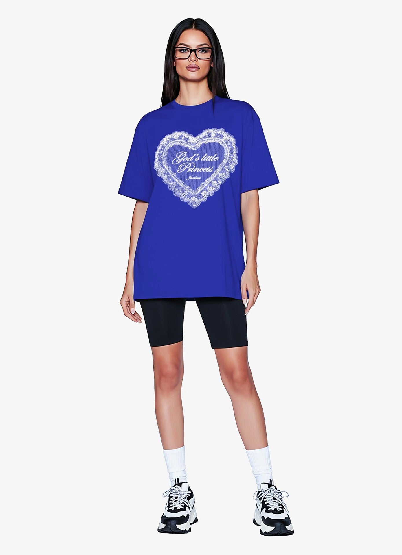 GOD'S LITTLE PRINCESS BLUE OVERSIZED TEE