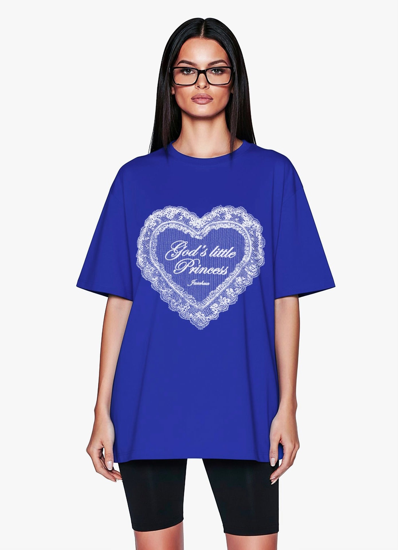 GOD'S LITTLE PRINCESS BLUE OVERSIZED TEE