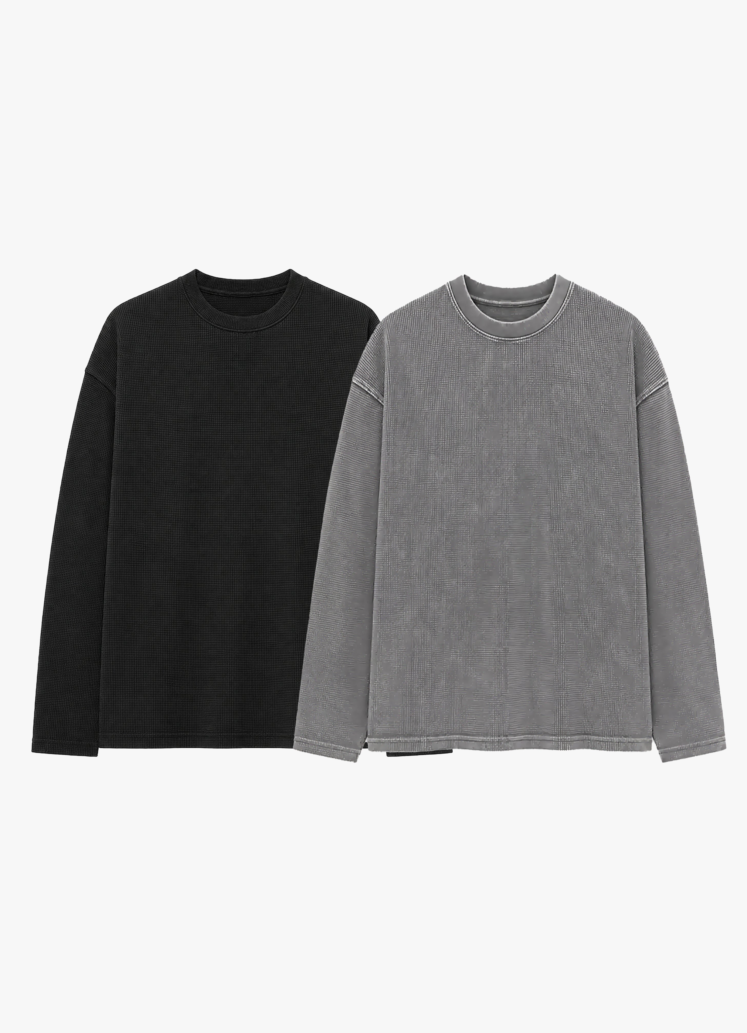 WAFFLE OVERSIZED TEE COMBO