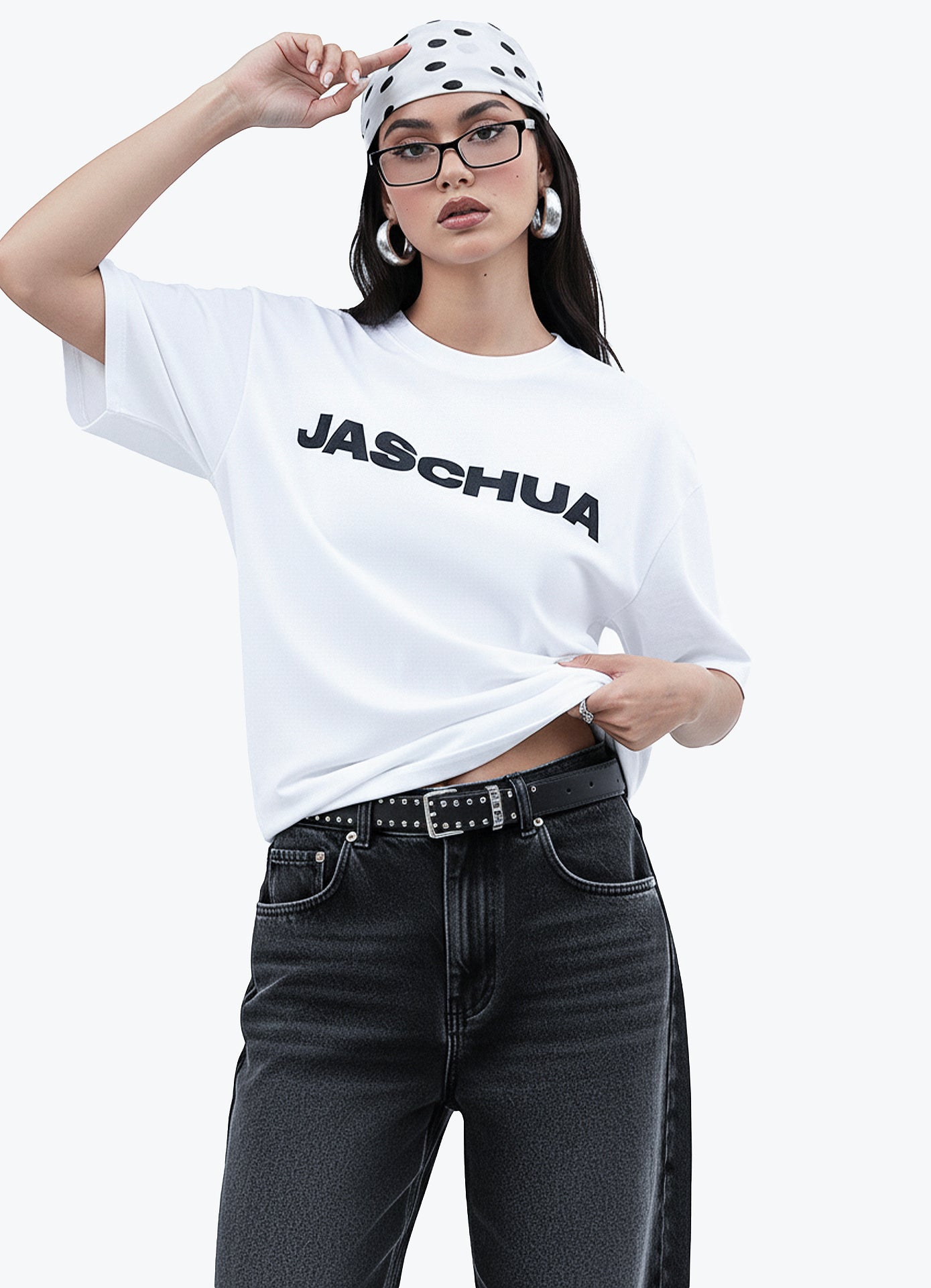 PFYH WHITE OVERSIZED TEE