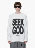 SEEK GOD OFF WHITE WAFFLE OVERSIZED TEE