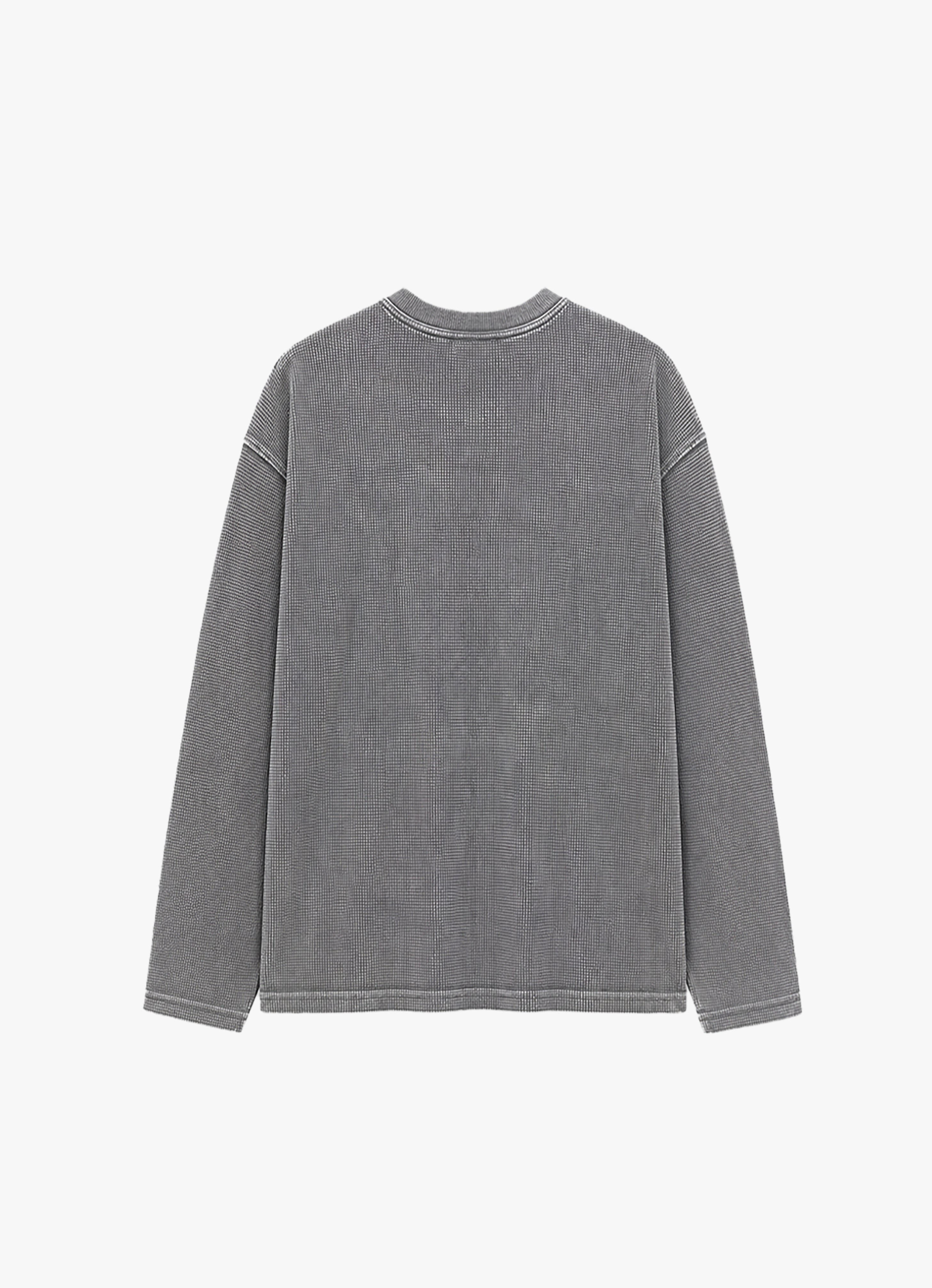 BLACK WAFFLE OVERSIZED TEE
