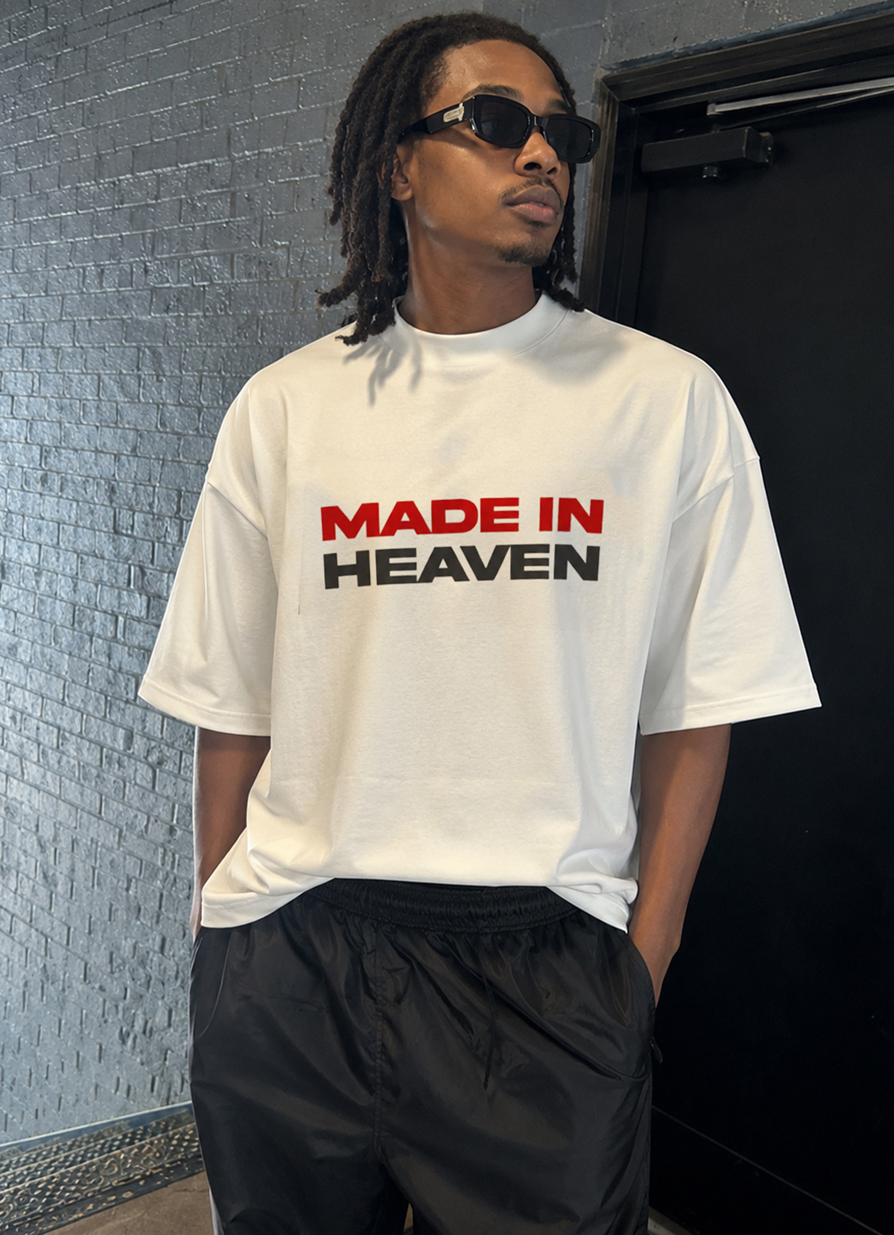 MADE IN HEAVEN WHITE OVERSIZED TEE
