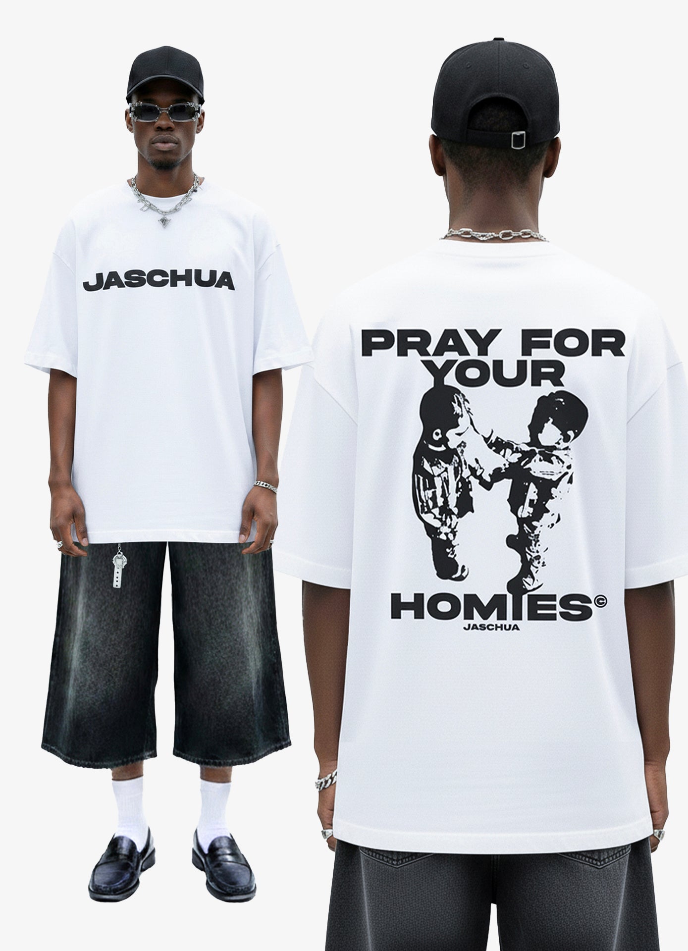 PFYH WHITE OVERSIZED TEE