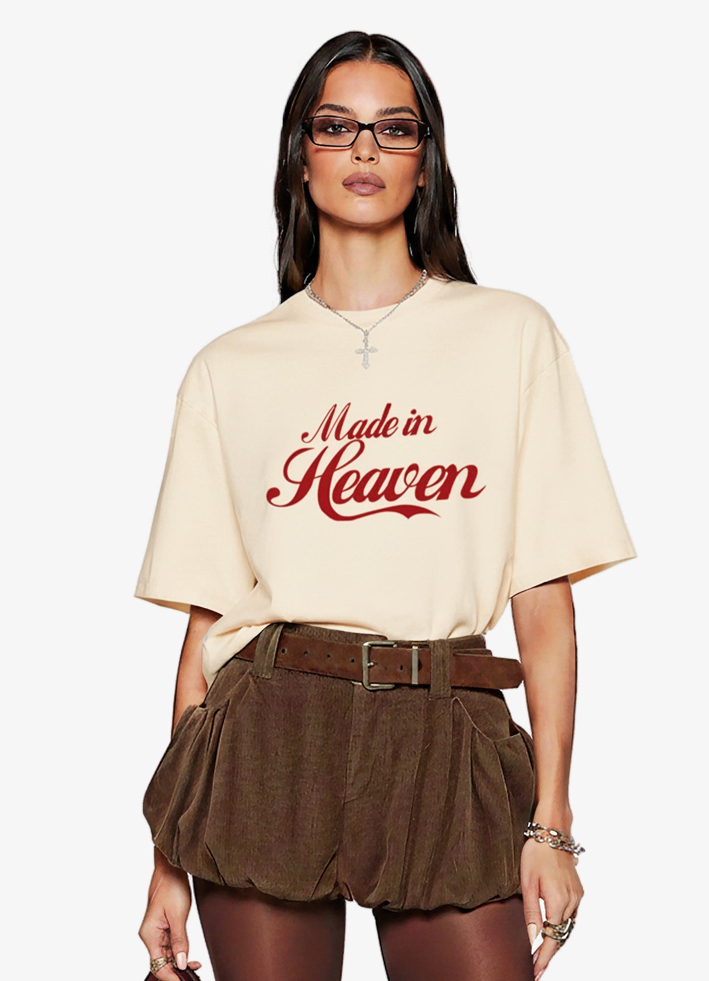MADE IN HEAVEN IVORY OVERSIZED TEE