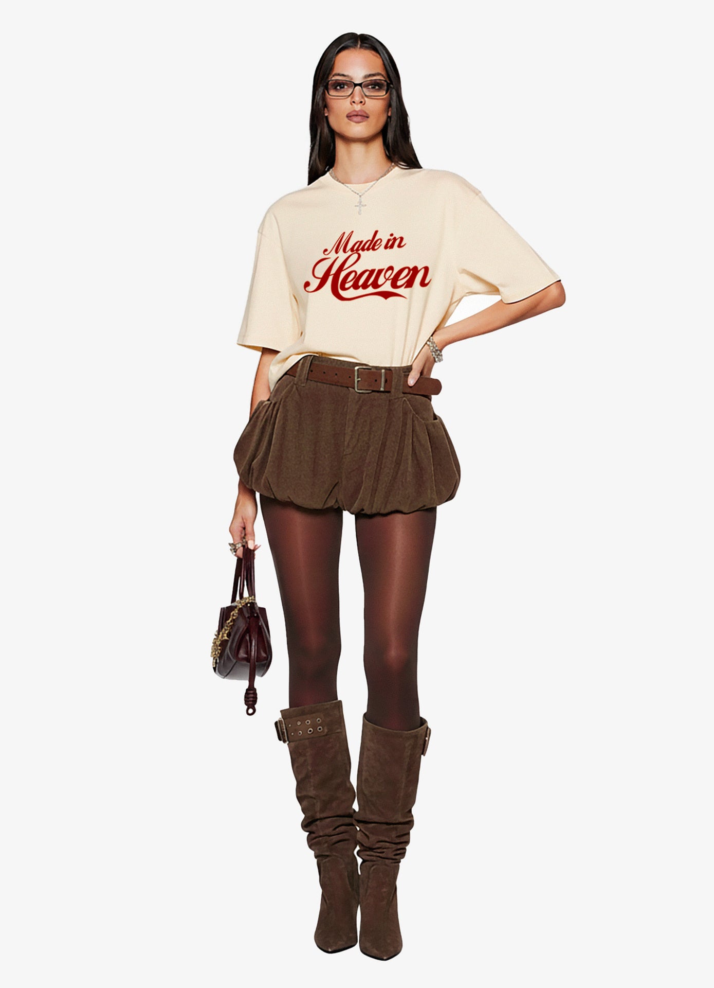 MADE IN HEAVEN IVORY OVERSIZED TEE