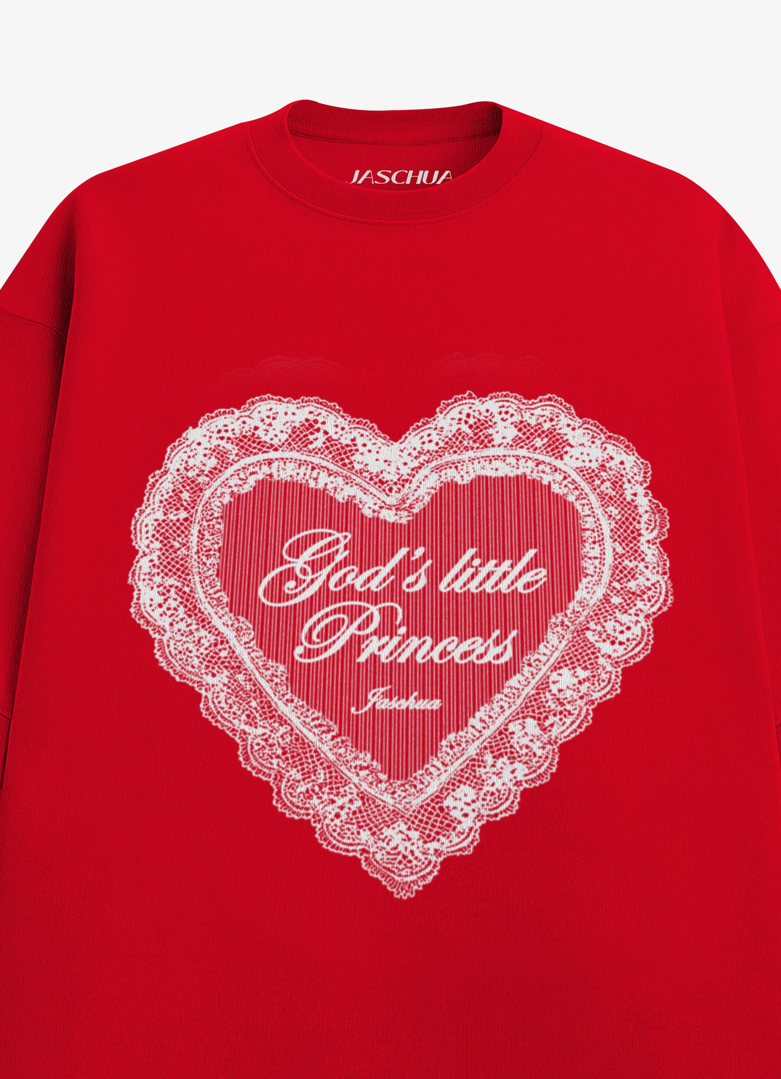 GOD'S LITTLE PRINCESS RED OVERSIZED TEE